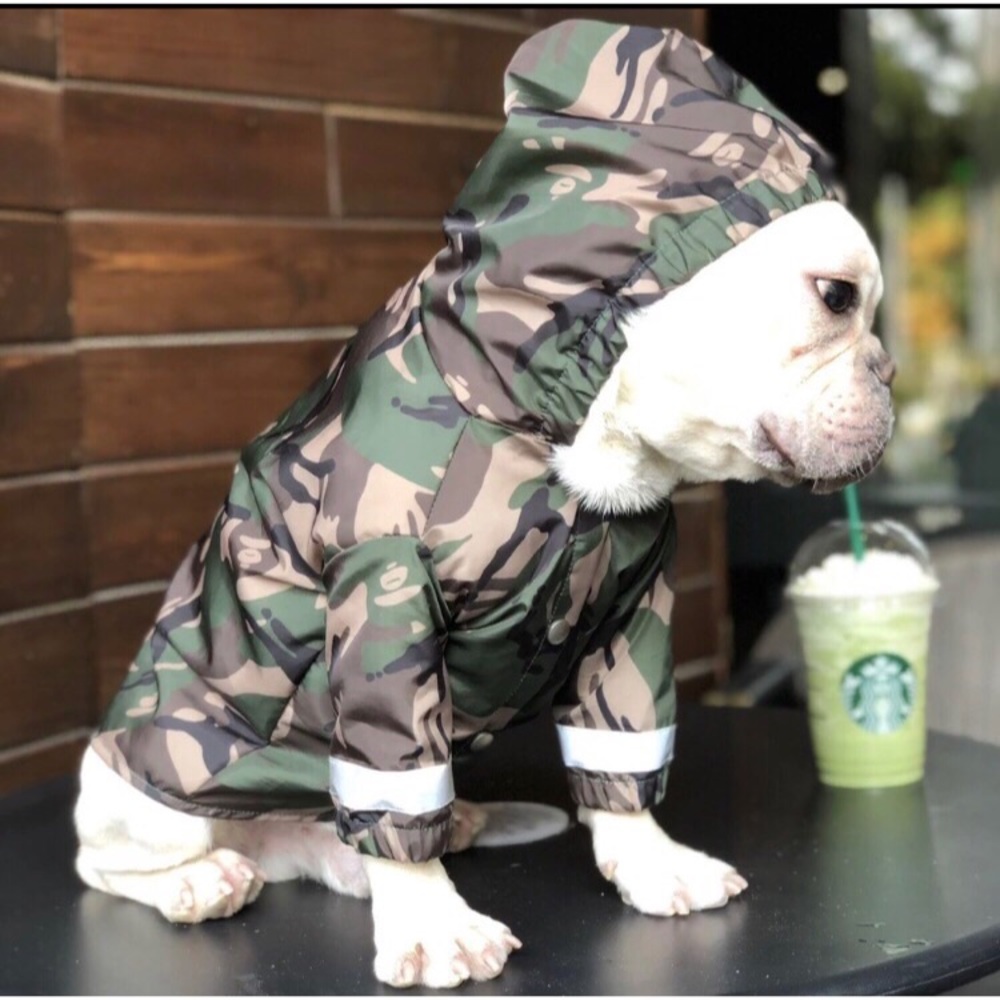 Pet Dog Raincoat Reflective Camoflauge Jacket